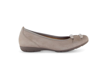Ballerines marron en cuir velours