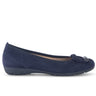 Ballerines bleues en cuir velours