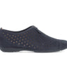 Ballerines bleues en cuir nubuck