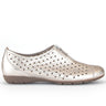Ballerines dorées en cuir métallisé