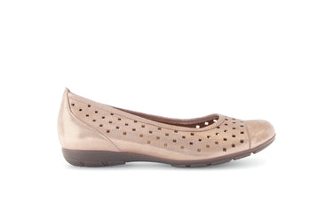 Ballerines rose clair en cuir irisé