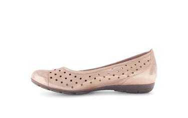 Ballerines rose clair en cuir irisé