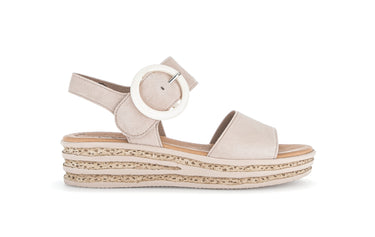 Sandales rose clair en cuir velours