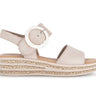 Sandales rose clair en cuir velours