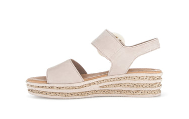 Sandales rose clair en cuir velours