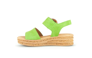 Sandales vertes en nubuck