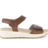 Sandales beiges en cuir lisse
