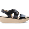 Sandales noires en cuir lisse