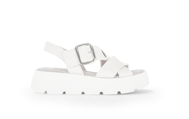 Mules écrues en cuir lisse
