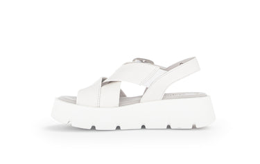 Mules écrues en cuir lisse
