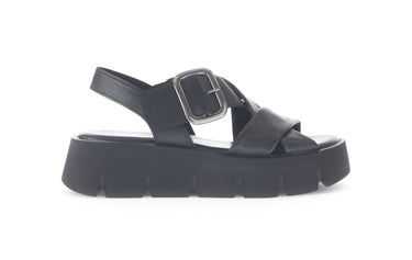 Mules noires en cuir lisse