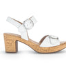 Sandales blanches en cuir lisse