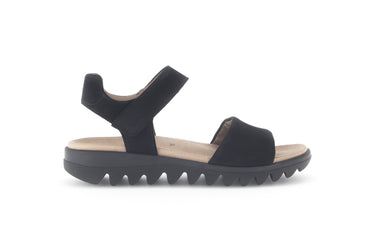 Sandales noires en nubuk