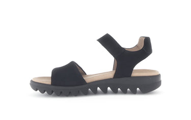 Sandales noires en nubuk