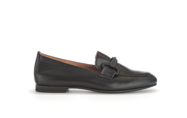 Mocassins noirs en cuir lisse