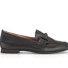 Mocassins noirs en cuir lisse