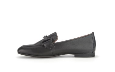 Mocassins noirs en cuir lisse