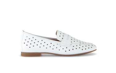 Mocassins blancs en cuir