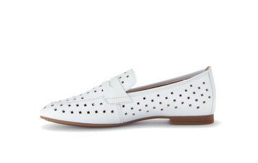 Mocassins blancs en cuir