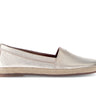 Mocassins dorés en cuir métallisé