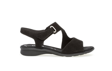 Sandales noires en suède