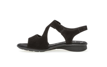 Sandales noires en suède