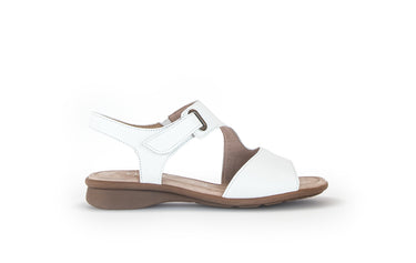 Sandales blanches en cuir lisse