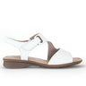 Sandales blanches en cuir lisse