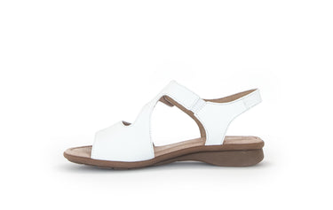 Sandales blanches en cuir lisse