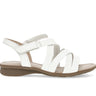 Sandales blanches en cuir lisse