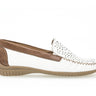 Mocassins blancs en cuir lisse