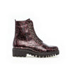 Bottines rouges en cuir