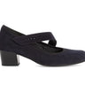 Escarpins bleus en cuir velours