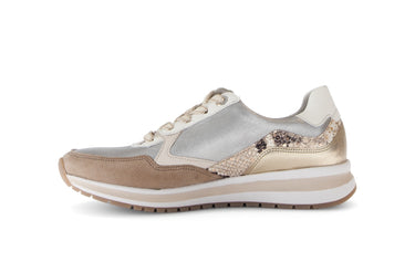 Baskets multicolores en cuir lisse