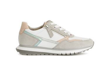 Baskets multicolores en cuir lisse
