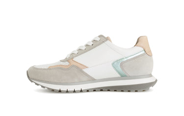 Baskets multicolores en cuir lisse
