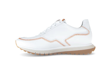 Baskets multicolores en cuir lisse