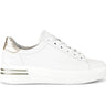 Baskets blanches en cuir lisse
