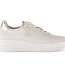 Baskets beiges en cuir lisse