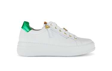 Baskets blanches en cuir lisse