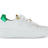 Baskets blanches en cuir lisse