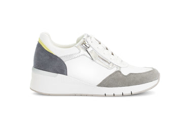 Baskets multicolores en cuir lisse