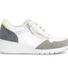 Baskets multicolores en cuir lisse