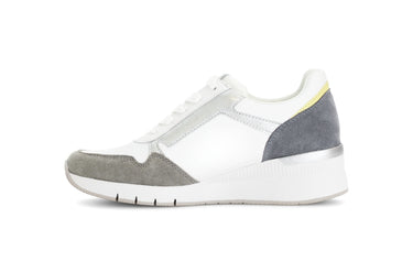 Baskets multicolores en cuir lisse