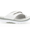 Mules blanches en cuir lisse
