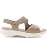 Sandales beiges en cuir velours