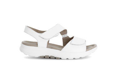 Sandales blanches en cuir lisse