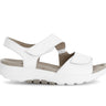 Sandales blanches en cuir lisse