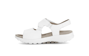 Sandales blanches en cuir lisse