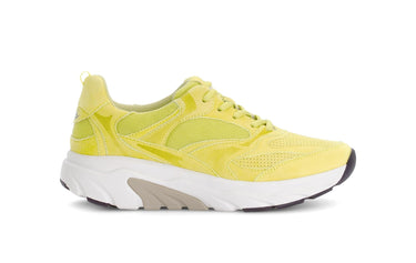 Baskets Rolling Soft jaunes en nubuck et textile